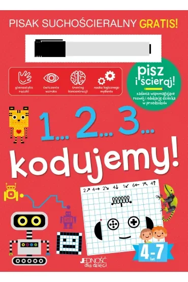 1...2...3... kodujemy! Książka z pisakiem suchościeralnym