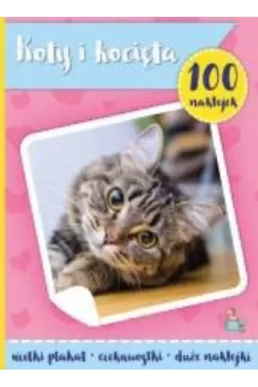 100 naklejek z plakatem. Koty i kotki