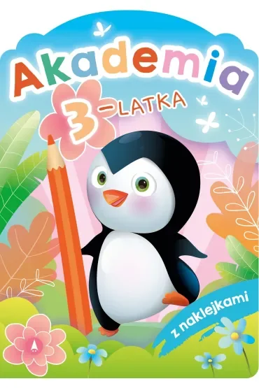 Książeczka edu. A4 Akademia 3-latka  NAKLEJKI SKRZAT 076974 SK