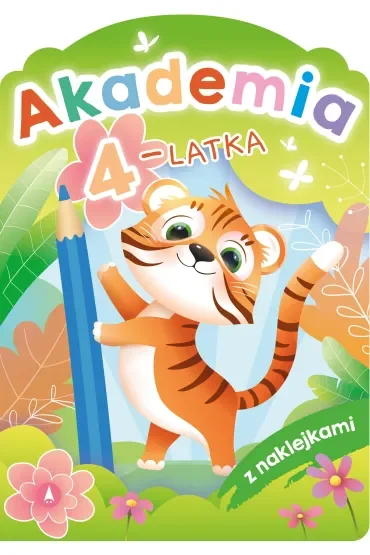 Książeczka edu. A4 Akademia 4-latka  NAKLEJKI SKRZAT 076981 SK