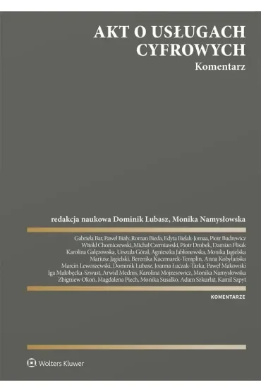 Akt o usługach cyfrowych. Komentarz