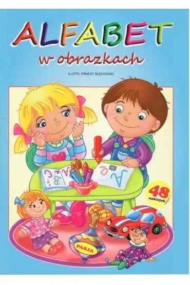 Alfabet w obrazkach + naklejki