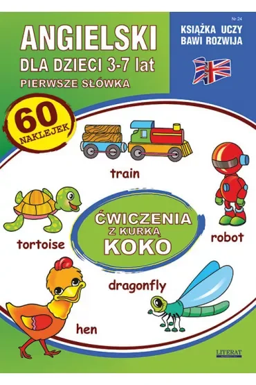 Angielski dla dzieci 24 Pierwsze słówka 3-7 lat Ćwiczenia z kurką Koko