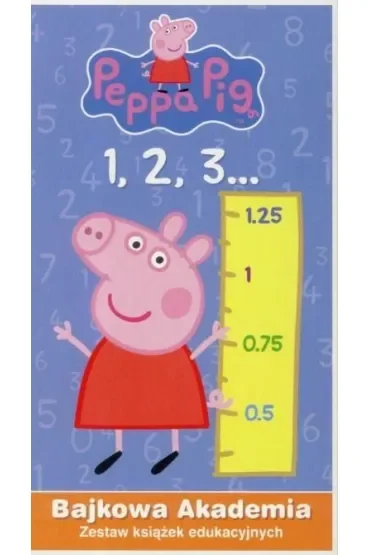 Bajkowa akademia 123 Świnka Peppa zestaw książek edukacyjnych