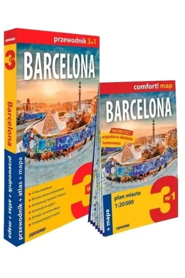 Barcelona 3w1 przewodnik + atlas + mapa