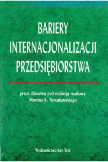 Bariery internacjonalizacji przedsiębiorstwa