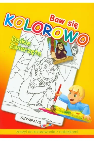 Baw się kolorowo dzikie zwierzęta