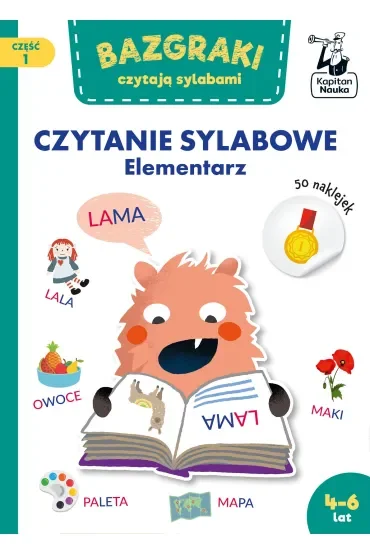Bazgraki czytają sylabami. Czytanie sylabowe. Elementarz. Kapitan Nauka