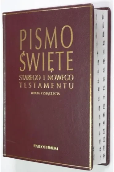Biblia Tysiąclecia - opr. skórzana z nacięciami