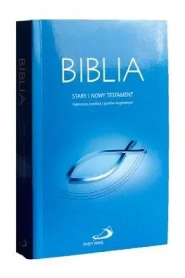 Biblia z rybką - niebieska z paginat. BR