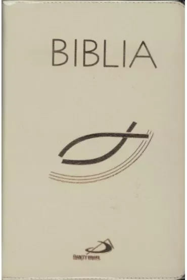 Biblia z rybką z suwakiem ecru