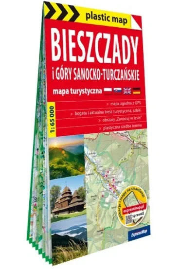 Bieszczady i Góry Sanocko-Turczańskie mapa turystyczna 1: 65 000 foliowana 2026