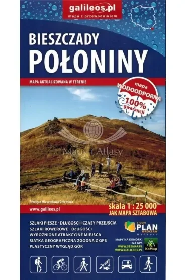 Bieszczady - Połoniny - 1 : 25 000 - syntetyk 2023