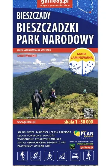 Bieszczadzki Park Narodowy - mapa laminowana 2025