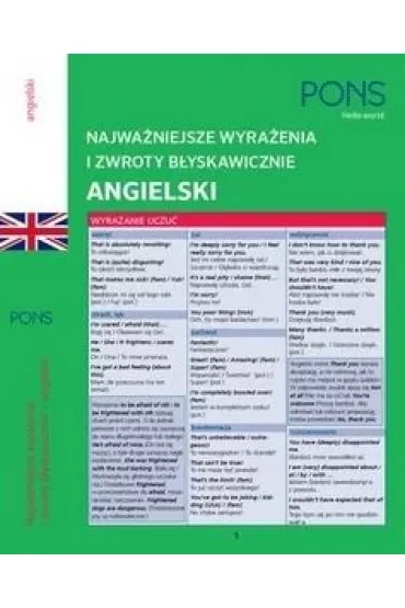Najważniejsze wyrażenia i zwroty błyskawiczne zwroty Angielski