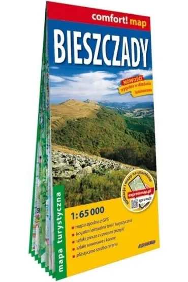 Bieszczady laminowana mapa turystyczna 1:65 000