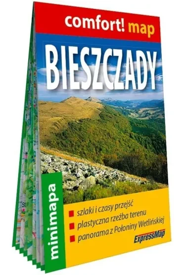 Bieszczady laminowana mapa turystyczna mini 1:200 000