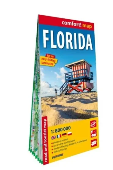 Florida road and tourist map 1:800 000 laminat