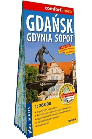 Gdańsk Gdynia Sopot plan Trójmiasta 1:26 000 laminat 2026