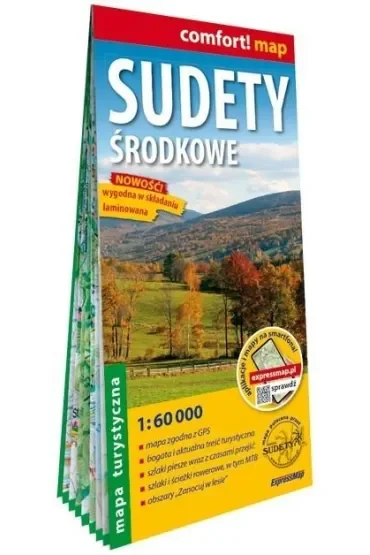 Sudety Środkowe laminowana mapa turystyczna 1:60 000