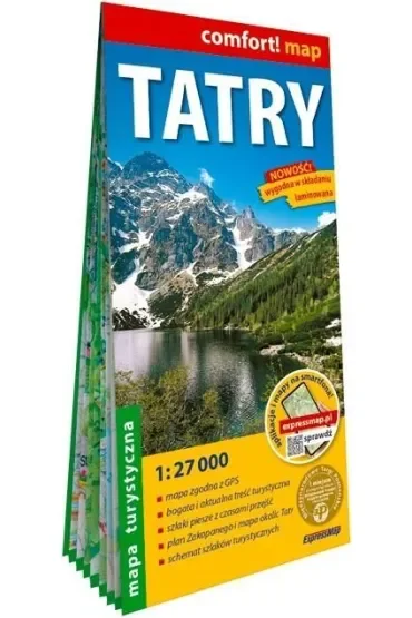 Tatry laminowana mapa turystyczna 1:27 000