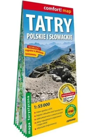 Tatry Polskie i Słowackie mapa turystyczna 1:55 000 laminat 2026