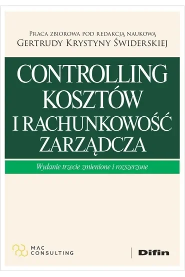 Controlling kosztów i rachunkowość zarządcza