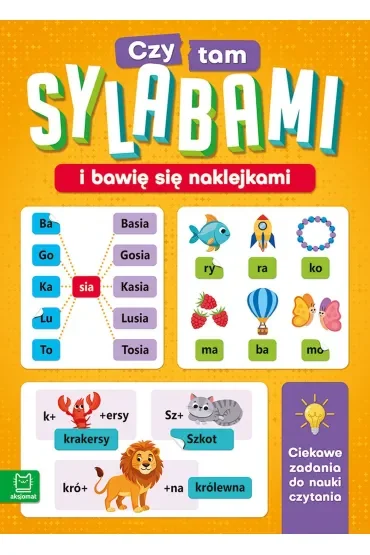 Czytam sylabami i bawię się naklejkami. Ciekawe zadania do nauki czytania