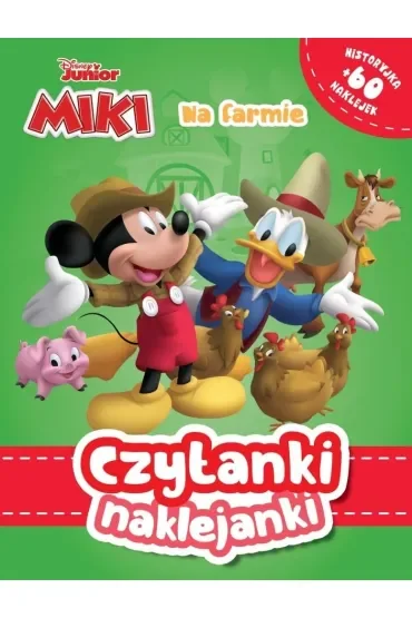 Czytanki naklejanki. Na farmie. Disney Junior Miki