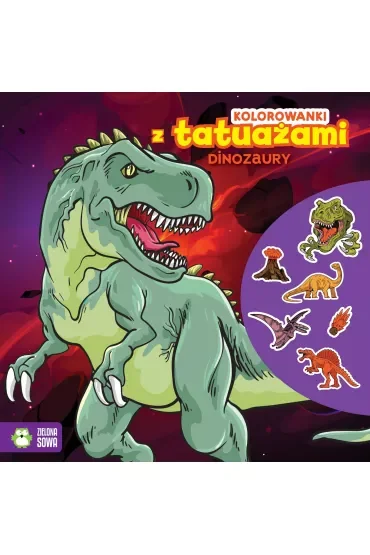 Dinozaury. Kolorowanki z tatuażami