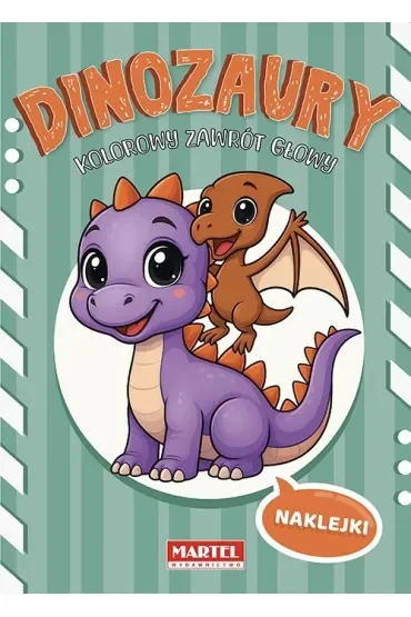 Kolorowy zawrót głowy. Dinozaury z naklejkami
