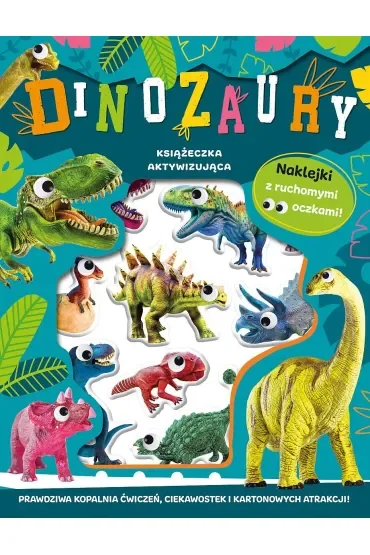 Wypukłe naklejki z ruchomymi oczkami. Dinozaury