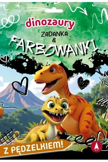 Książka edu. B5 Dinozaury. Zadanka & farbowanki  PĘDZELEK SKRZAT 980706
