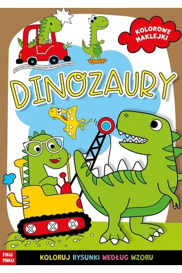 Dinozury. Kolorowe naklejki