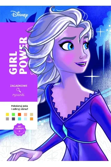 Disney. Girl power. Zagadkowe rysunki. Art therapy. Kolorowanka antystresowa