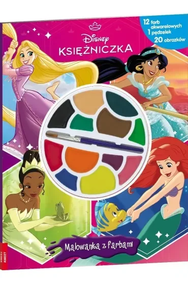 Disney Księżniczka. Malowanka z farbami