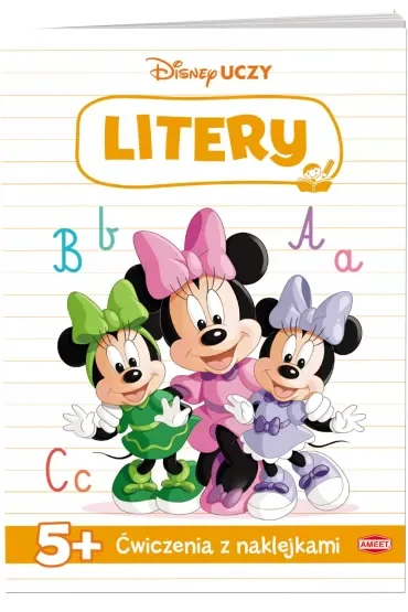 DISNEY UCZY Minnie. Ćwiczenia z naklejkami Litery