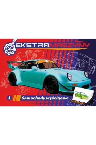 Malowanka A4  NAKLEJKI Ekstramaszyny. Samochody wyścigowe SKRZAT 075595
