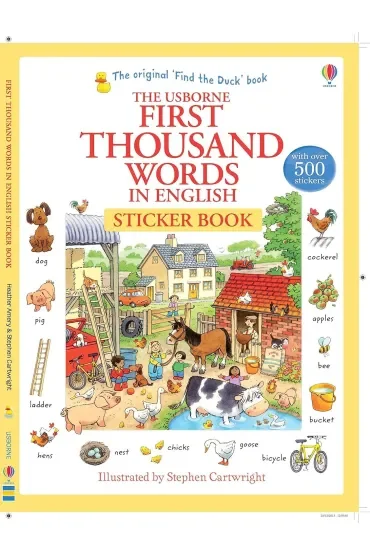 First Thousand Words in English Sticker Book wer. angielska