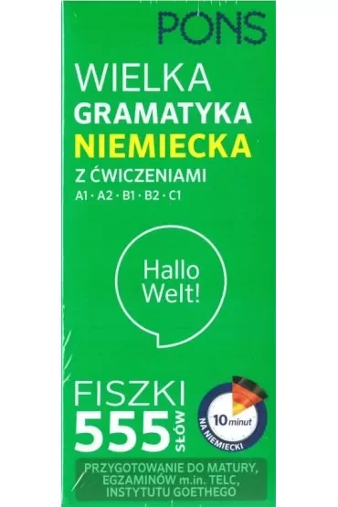 FISZKI 555 Wielka gramatyka Niemiecka z ćw. A1/C1 W.2 PONS