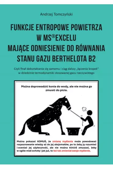 Funkcje entropowe powietrza w MS®Excelu mające odniesienie do równania stanu gazu Berthelota B2