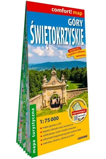Góry Świętokrzyskie laminowana mapa turystyczna 1:75 000