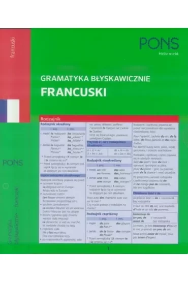 Błyskawicznie gramatyka francuska PONS