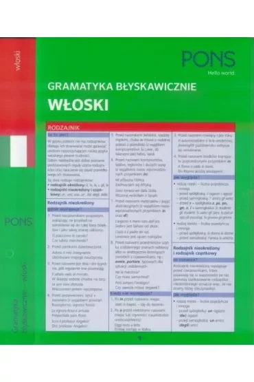 Błyskawicznie gramatyka włoska PONS