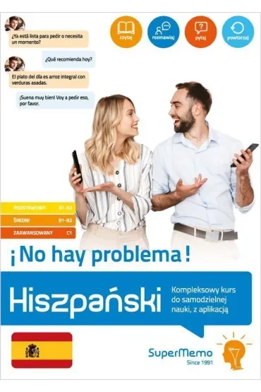 Hiszpański. !No hay problema! Kompleksowy kurs do samodzielnej nauki, z aplikacją