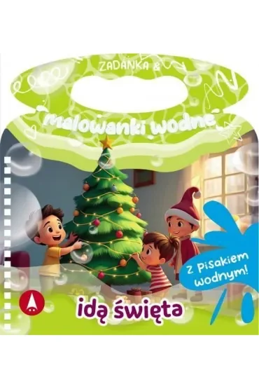 Malowanka 200X140 Zadanka & malowanki wodne. Idą święta  PISAK SKRZAT 980638