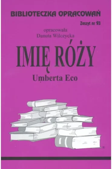 Imię Róży. Biblioteczka opracowań. Zeszyt nr 93