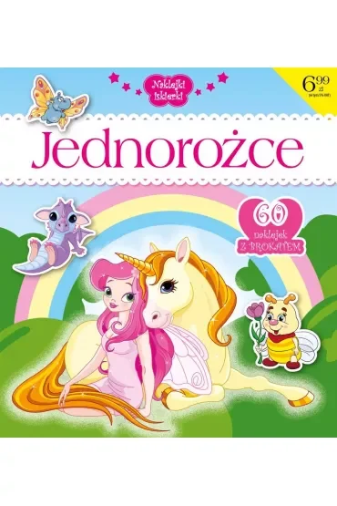 Naklejki iskierki z brokatem. Jednorożce
