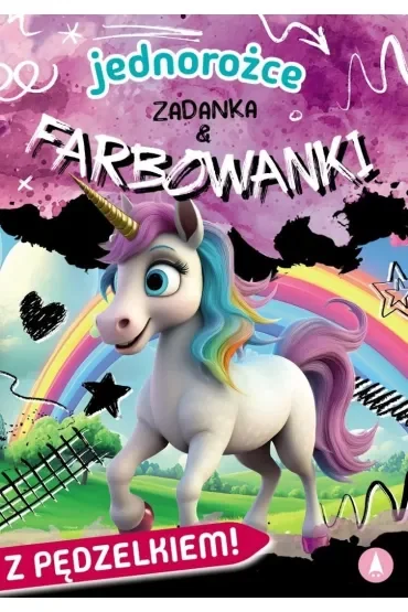 Książka edu. B5 Jednorożce. Zadanka & farbowanki  PĘDZELEK SKRZAT 980744