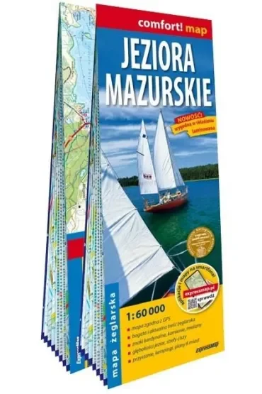 Jeziora Mazurskie laminowana mapa żeglarska 1:60 000